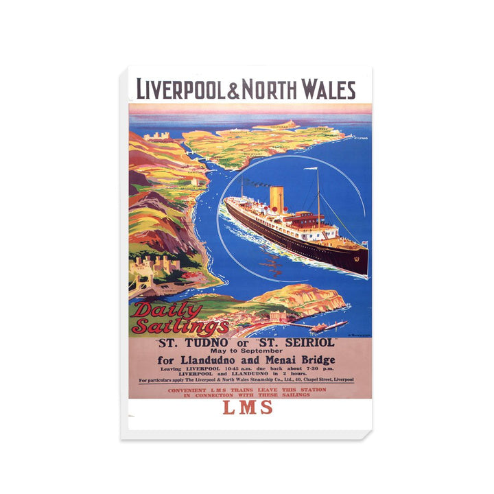 Liverpool and North Wales Daily Sailings - Canvas
