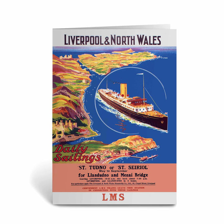 Liverpool and North Wales Daily Sailings Greeting Card