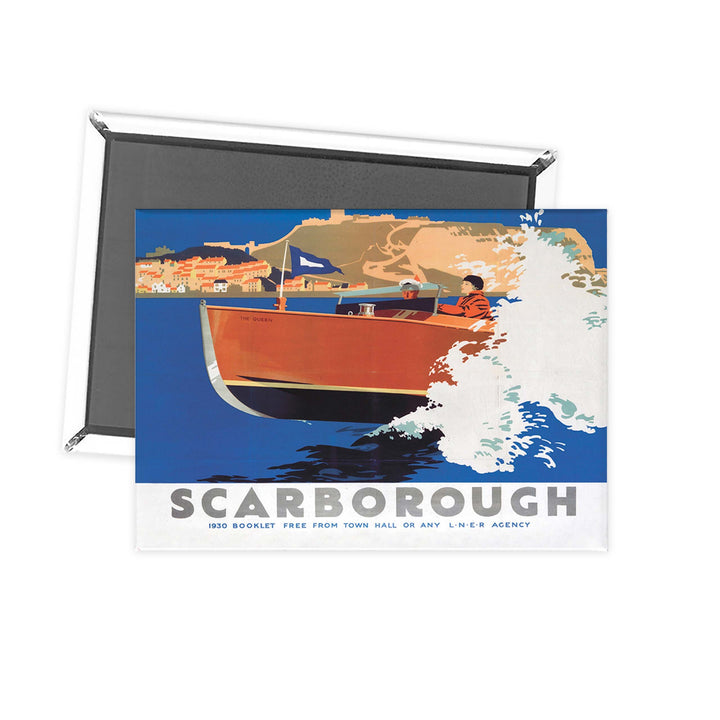 Scarborough Speed Boat Fridge Magnet