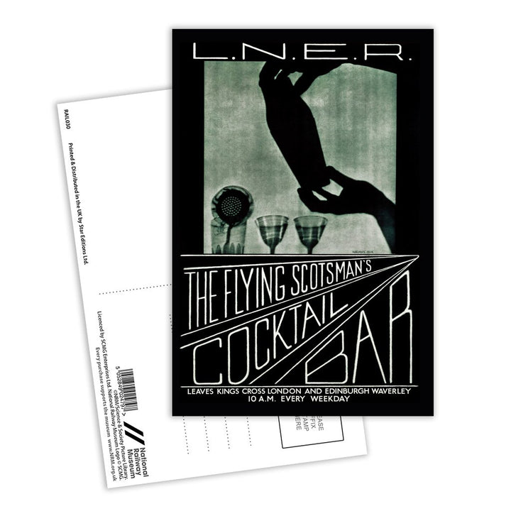 The Flying Scotsman's Cocktail Bar Postcard Pack of 8
