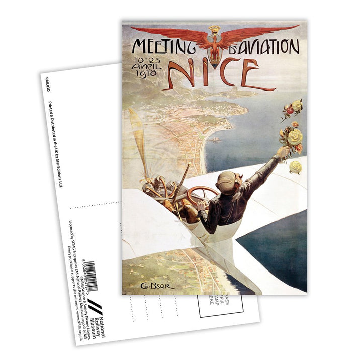 Meeting D'Aviation, Nice Postcard Pack of 8