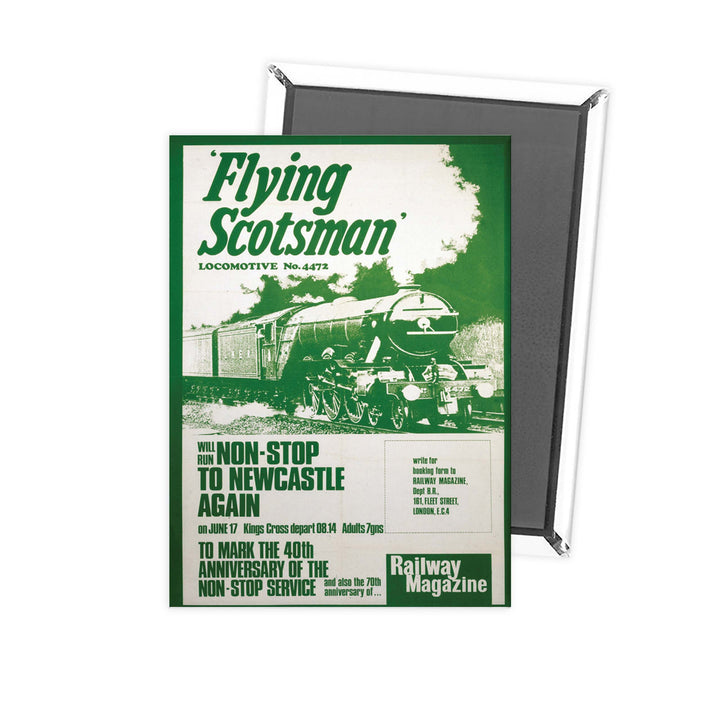 Flying Scotsman Green Fridge Magnet