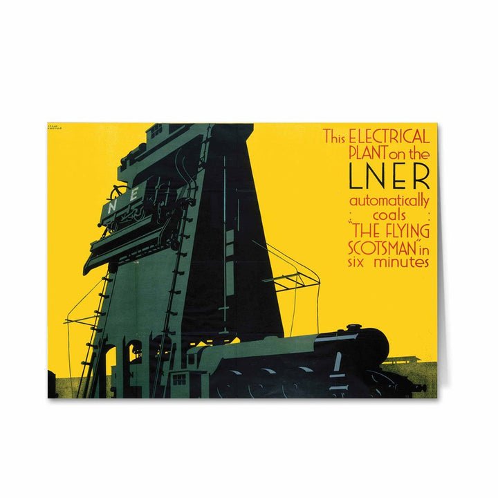 Electrical Plant coals The Flying Scotsman Greeting Card