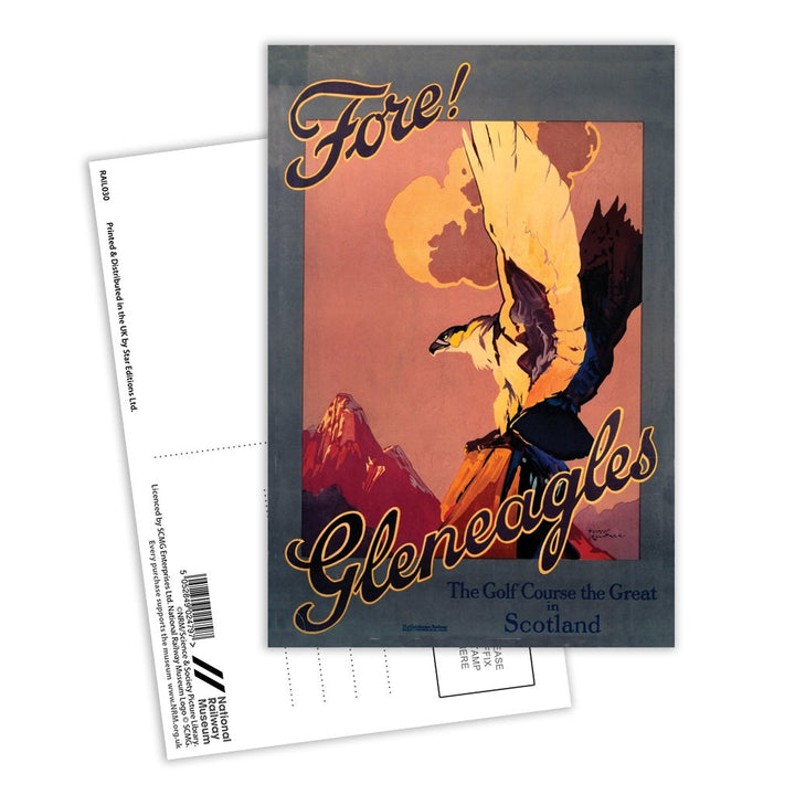 Golf in Scotland Postcard Pack of 8