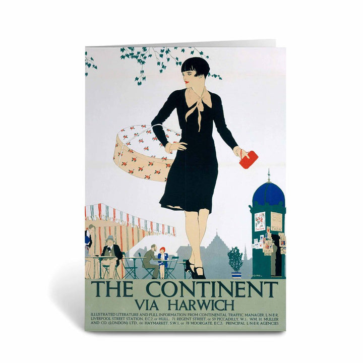 The Continent via Harwich Greeting Card