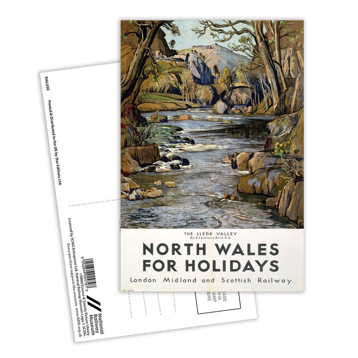 The Lledr Valley, North Wales Postcard Pack of 8