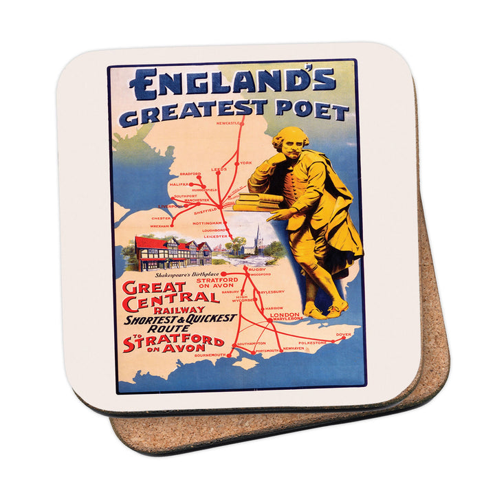 England's Greatest Poet - Shakespeare's Birthplace Coaster