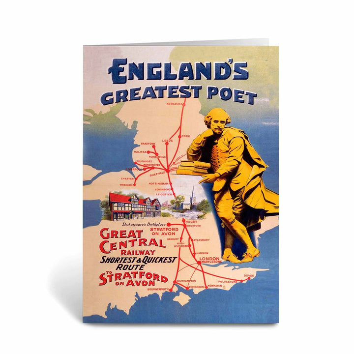 England's Greatest Poet - Shakespeare's Birthplace Greeting Card