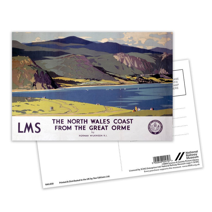 The North Wales Coast from The Great Orme Postcard Pack of 8