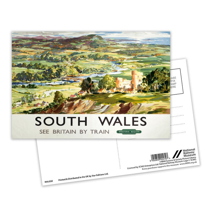 South Wales, See Britain By Train Postcard Pack of 8