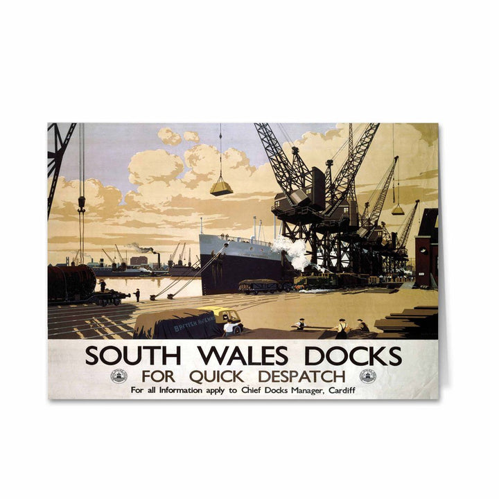 South Wales Docks for Quick Despatch Greeting Card