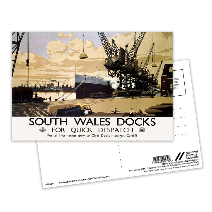 South Wales Docks for Quick Despatch Postcard Pack of 8