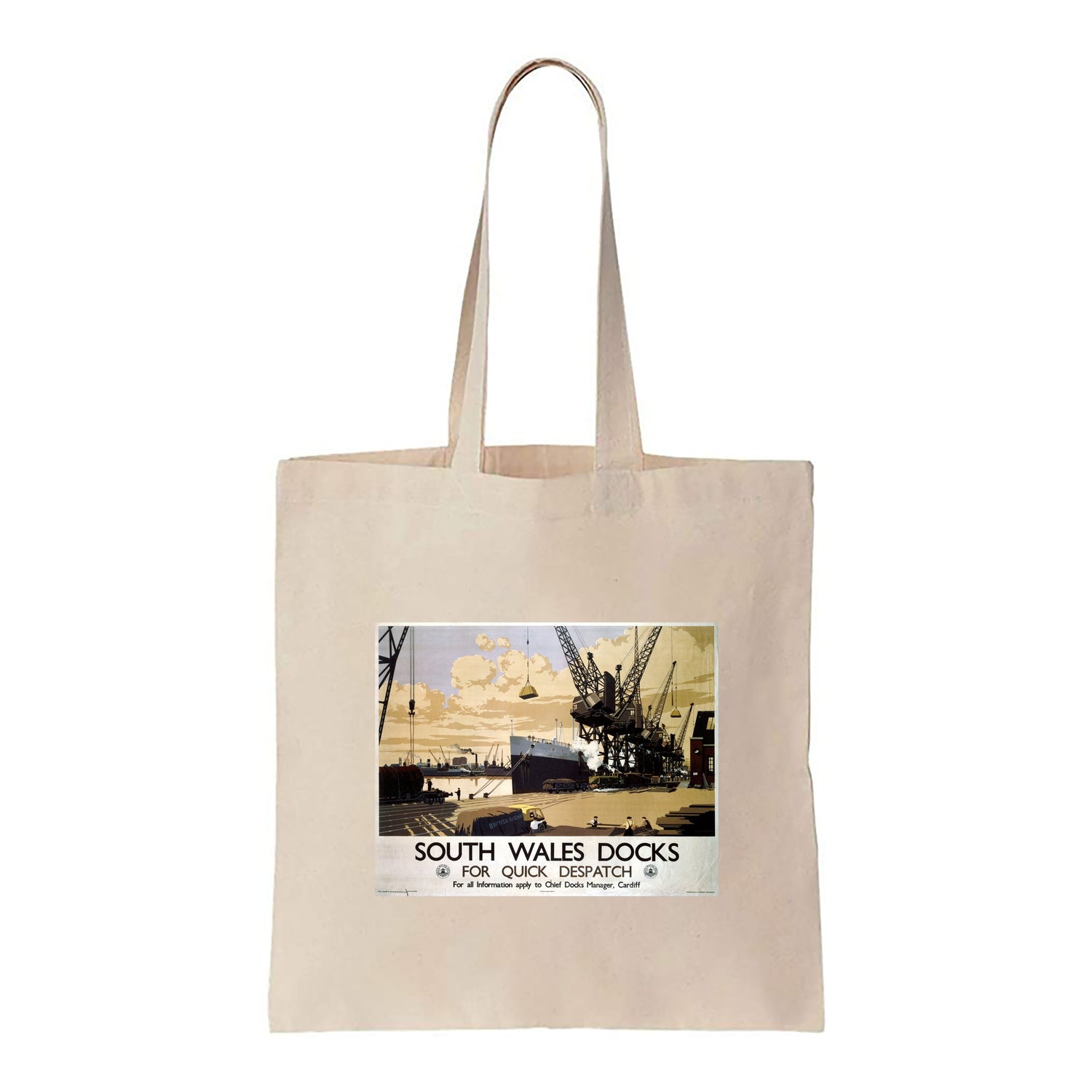 South Wales Docks for Quick Despatch - Canvas Tote Bag