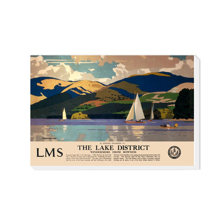 The Lake District - Windermere from Bowness - Canvas