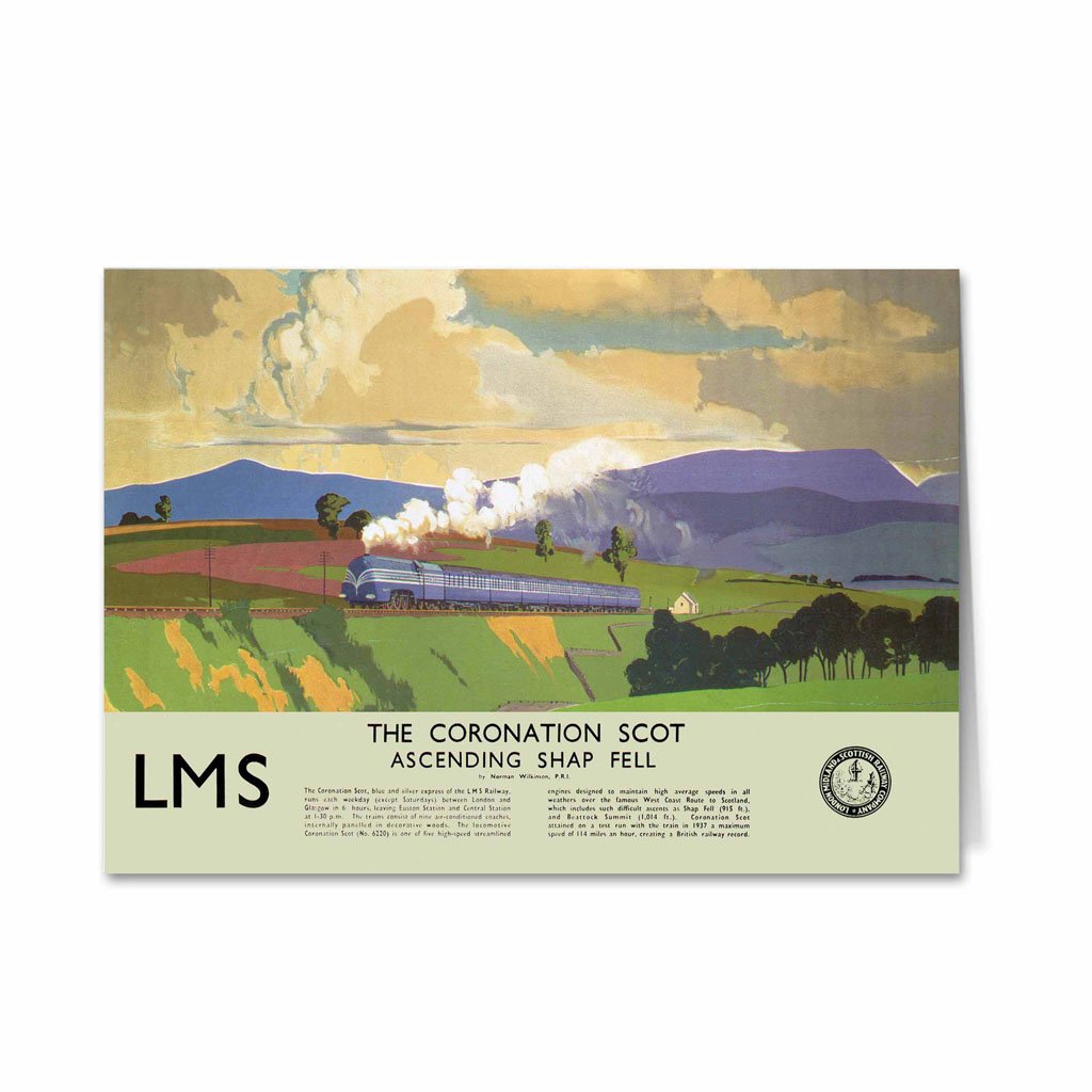The Coronation Scot Ascending Shap Fell Greeting Card