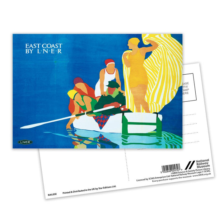 East Coast by LNER - Boat Postcard Pack of 8
