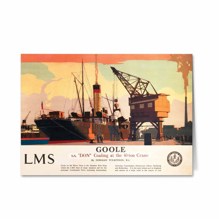 Goole - ss Don Coaling Greeting Card