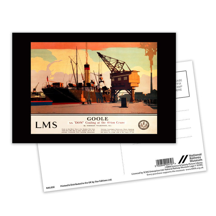 Goole - ss Don Coaling Postcard Pack of 8