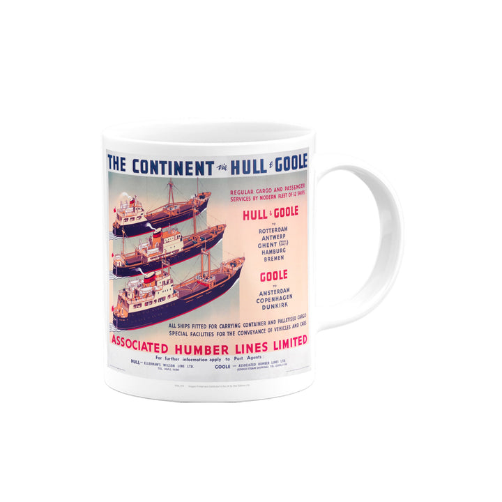 The Continent via Hull and Goole Mug