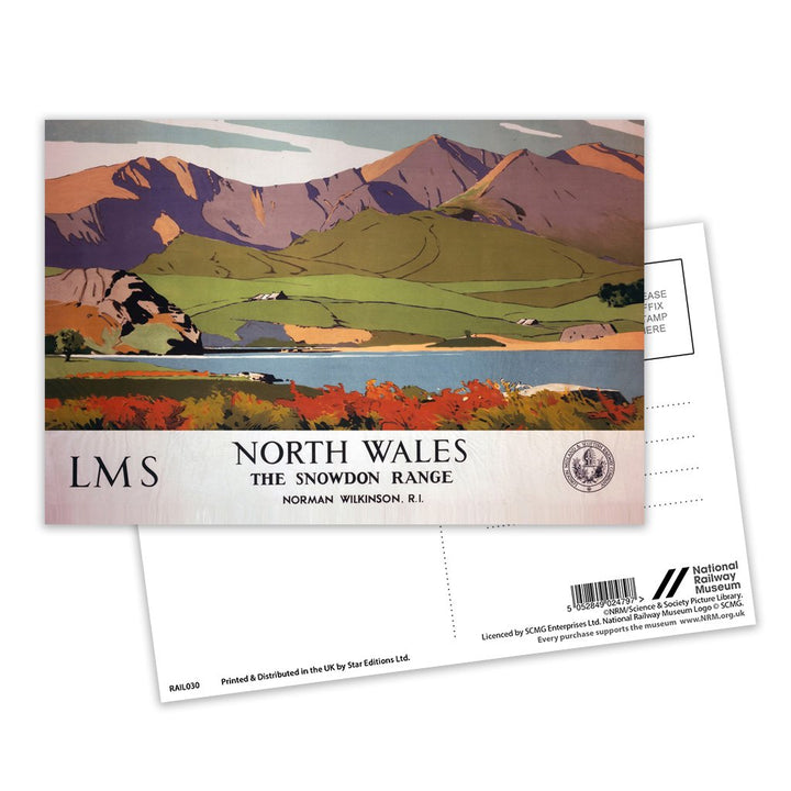 North Wales, The Snowdon Range Postcard Pack of 8