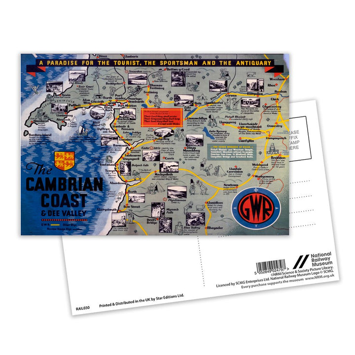 The Cambrian Coast and Dee Valley Postcard Pack of 8