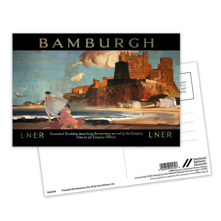 Bamburgh Postcard Pack of 8