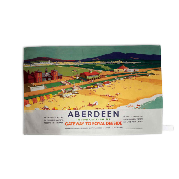 Aberdeen, Silver City by the Sea - Tea Towel