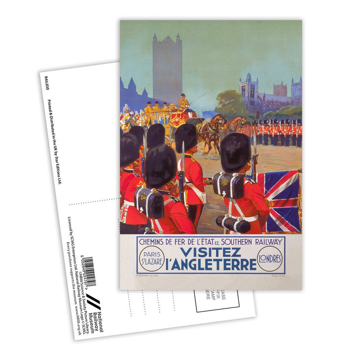 Visit L'Angleterre Postcard Pack of 8
