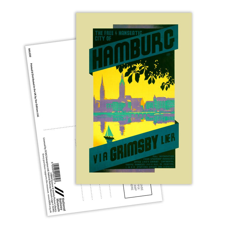 Hamburg via Grimsby Postcard Pack of 8