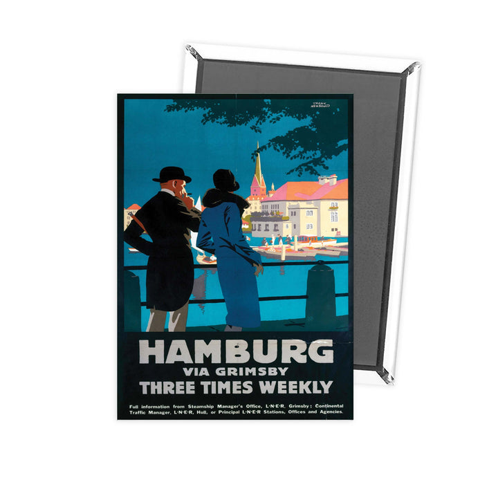 Hamburg via Grimsby Fridge Magnet