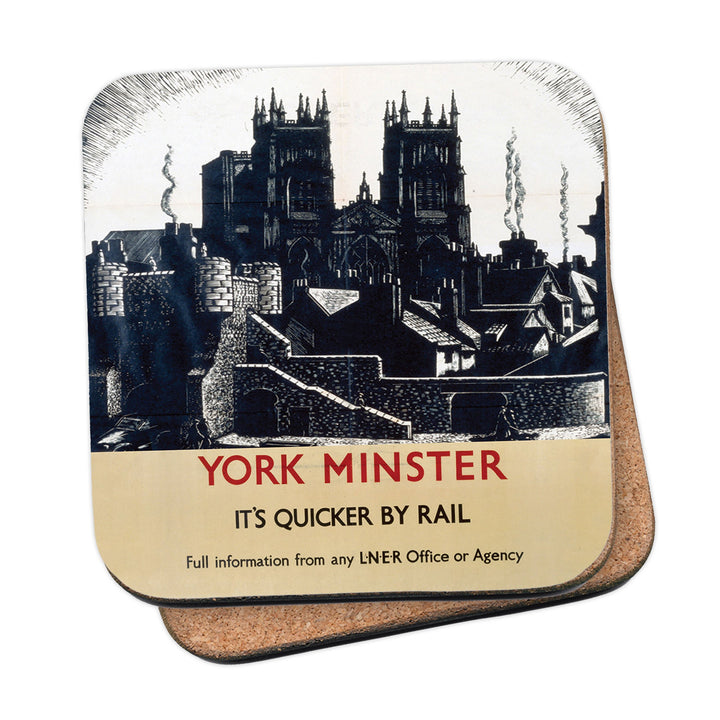 York Minster - Black and White Coaster