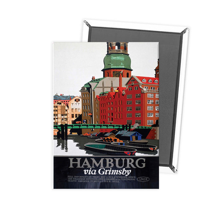 Hamburg via Grimsby Fridge Magnet