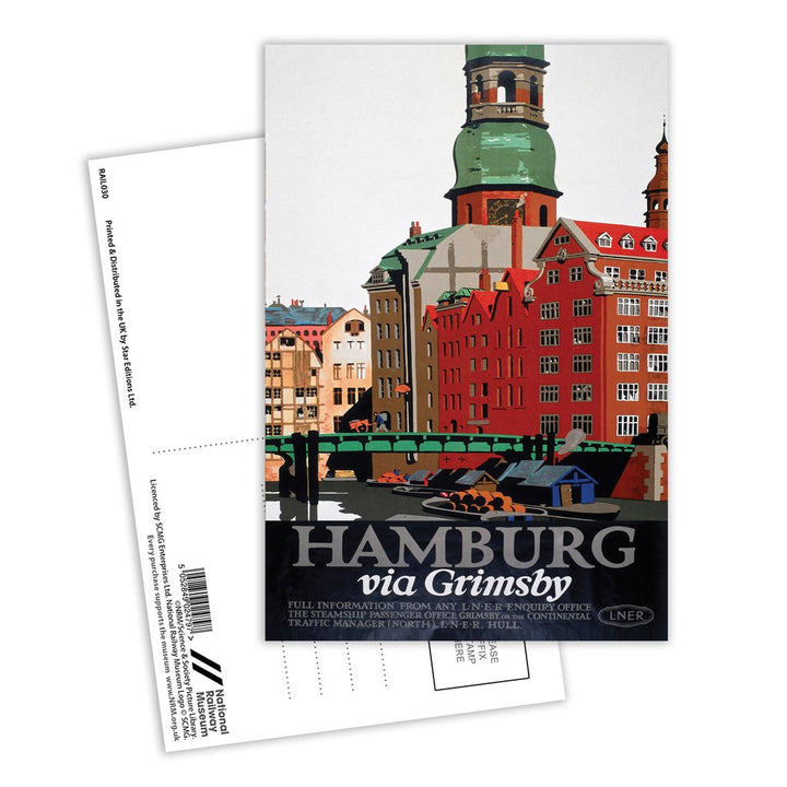 Hamburg via Grimsby Postcard Pack of 8