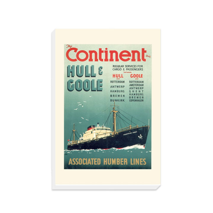 The Continent via Hull and Goole - Canvas