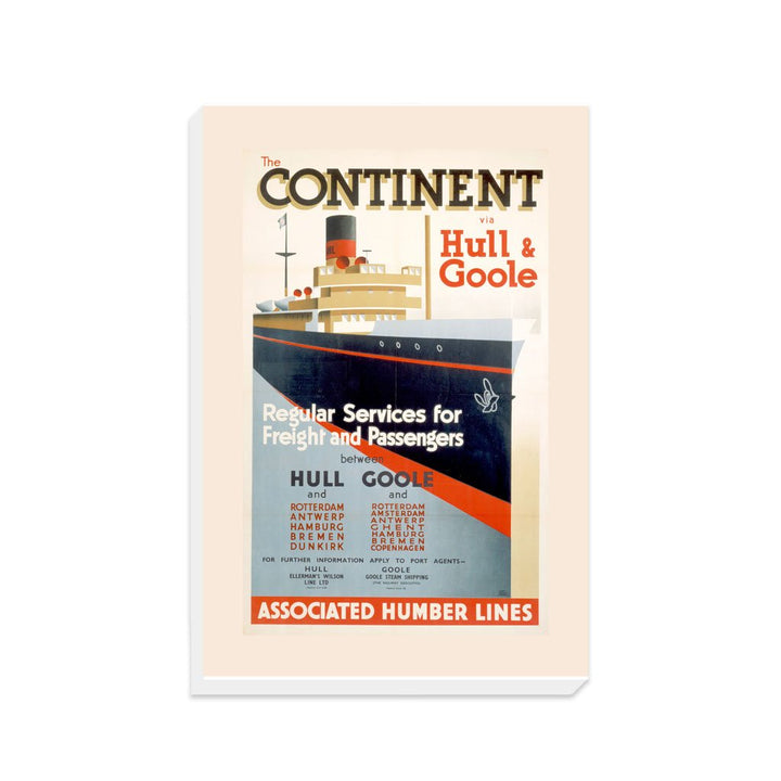 The Continent via Hull and Goole - Canvas