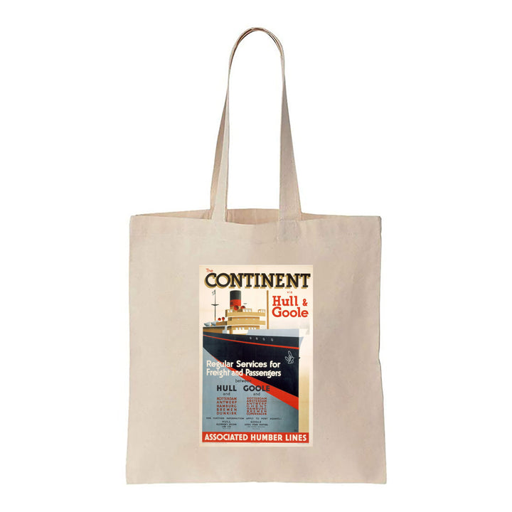 The Continent via Hull and Goole - Canvas Tote Bag