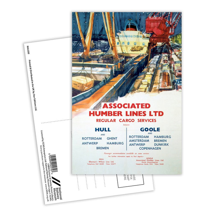 Associated Humber lines LTD Hull and Goole Postcard Pack of 8