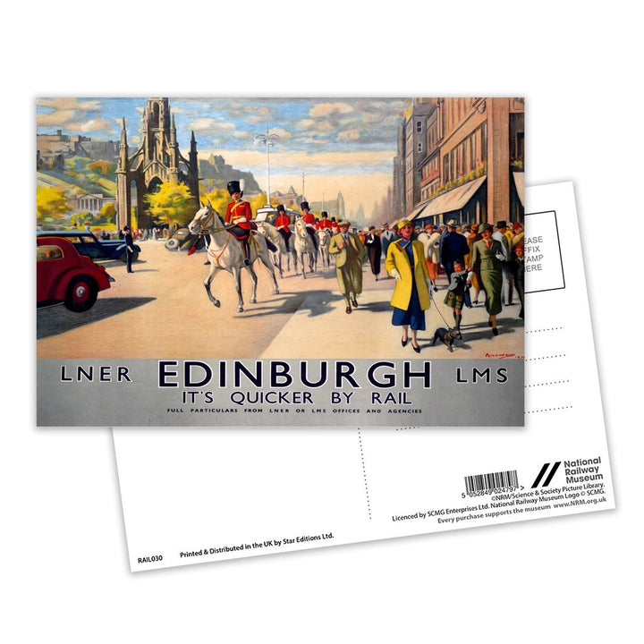 Liner Edinburgh Postcard Pack of 8