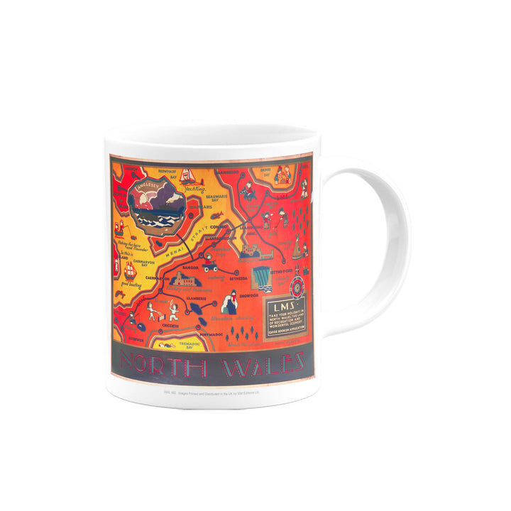 North Wales, Pictorial Map Mug