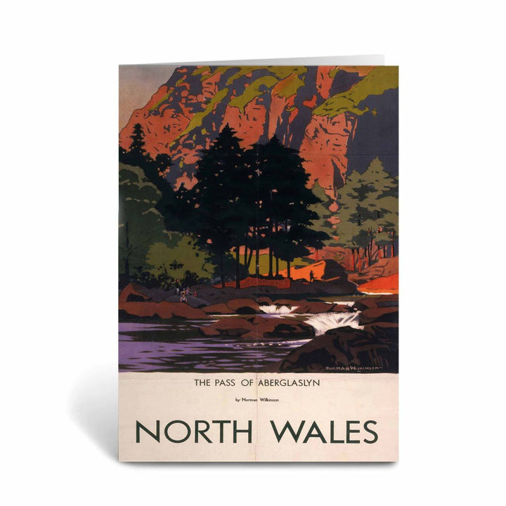 North Wales, the Pass of Aberglaslyn Greeting Card