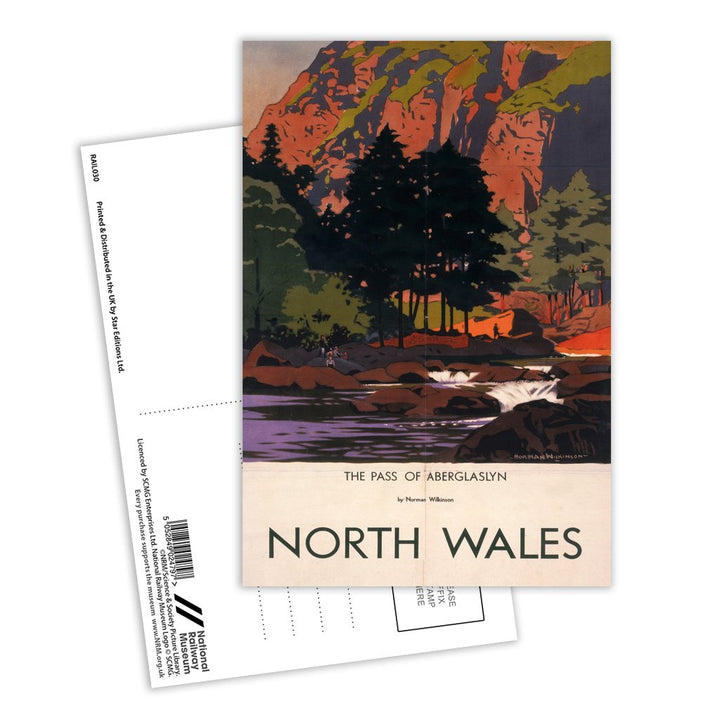 North Wales, the Pass of Aberglaslyn Postcard Pack of 8