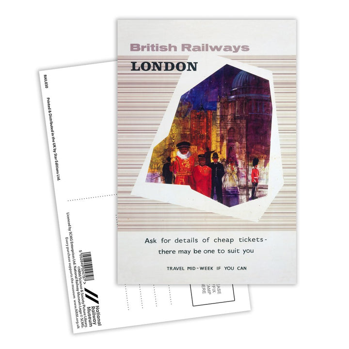 British railway London Postcard Pack of 8