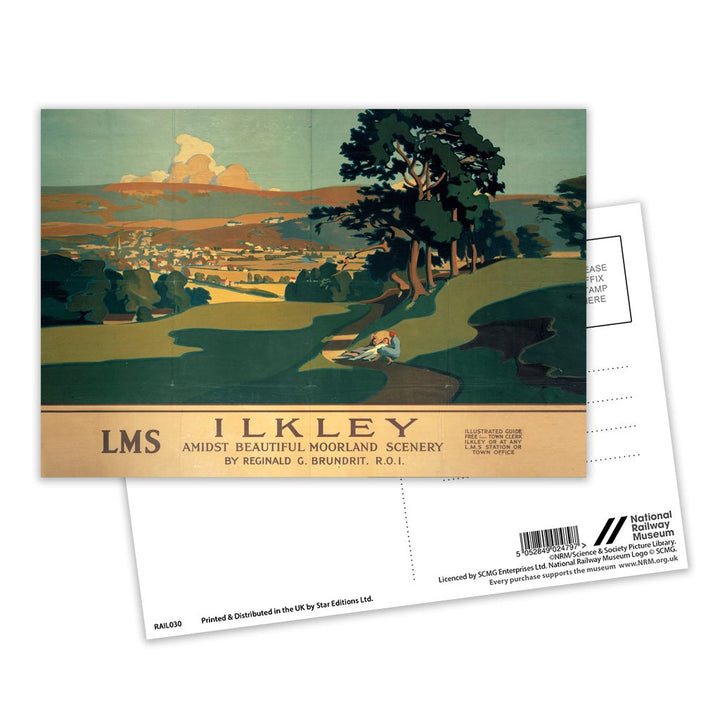 Ilkley, Beautiful Moorland Postcard Pack of 8