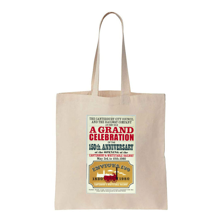 The 150th Anniversary of the Canterbury Railway - Canvas Tote Bag