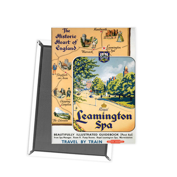 Historic Heart of england Royal Leamington Spa - British Railways Poster Fridge Magnet