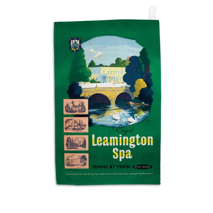 Royal Leamington Spa, Travel By Train - Tea Towel