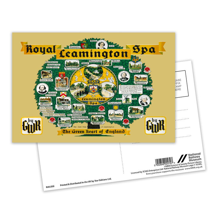 Royal Leamington Spa - Green Heart of England Postcard Pack of 8
