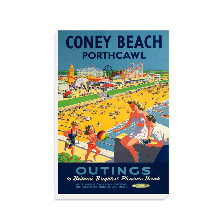 Coney Beach Porthcawl - Outings to Britain's Brightest Pleasure Beach - Canvas