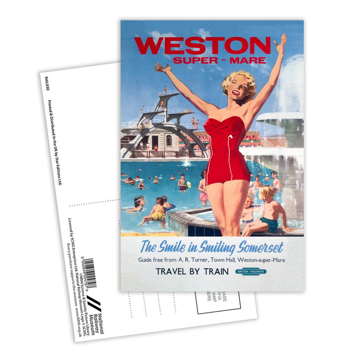 Weston-super-Mare - The smile in smiling Somerset Postcard Pack of 8