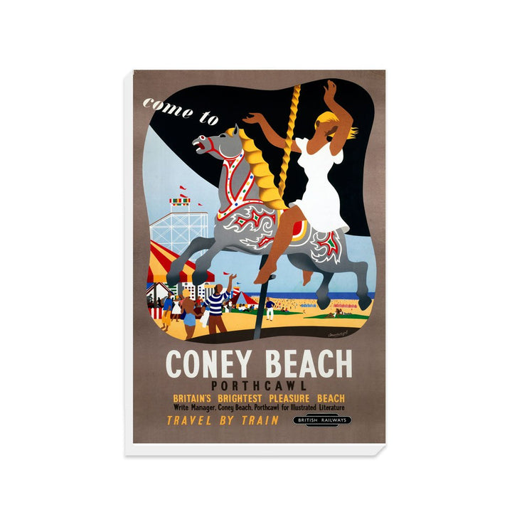 Coney Beach Porthcawl - Britain's Brightest Pleasure Beach - Carousel - Canvas
